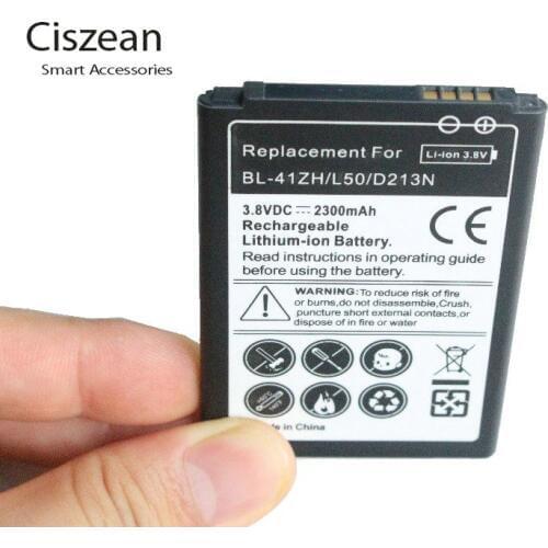 1x 2300mAh BL-41ZH / EAC62378401h Replacement Battery For LG Leon L50 C40 H340 H343 H345 MS345 D213N TRIBUTE 2 LS665 D290 D295