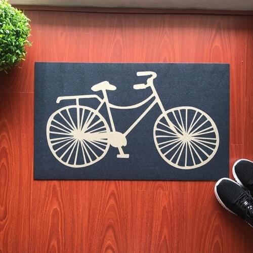 Funny Doormat Entrance Floor Mat Bicycle Bike Indoor Outdoor Decorative Door Mat Entry Way Mat Machine Washable Welcome Mat