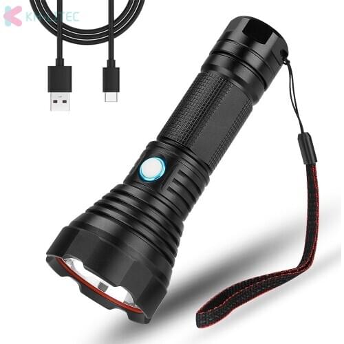 Super Bright XML-2 LED Flashlight flashlamp Led 4 Modes Zoomable Torch Outdoor USB Rechargeable Underwater Lighting Camping