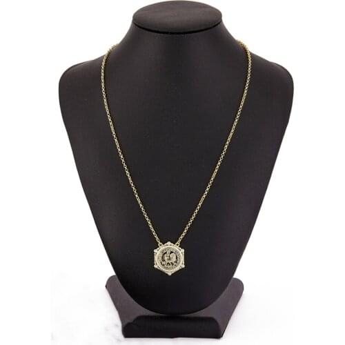 2021 Jul hot selling accessories wedding jewelry set for women Coin Necklace with Brave cock Necklace