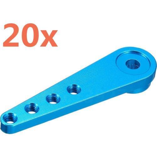 20Pieces Aluminum 37mm 25T Metal Extension Steering Servo Arm Horn For 1/10 Scale Models RC Cars Crawler Parts