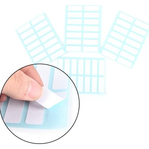 Writable Name Blank Stickers Bar 3.8cmx1.3cm 12sheets/pack cute White Self Adhesive Sticky Blank Note Label
