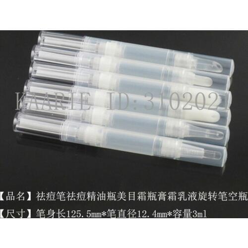 10/30/100pcs 3ml Empty DIY Makeup Rotating Pen Lip Gloss Cream /mascara/Eyelash Growth Liquid Tube Acne Lotion Concealer Pen