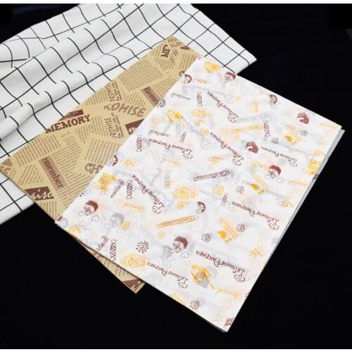 100pcs/lot Oil-Proof Tray Mat Oil-Proof Baking Paper Burger Shop Take-out Mat Napkin Rectangular Disposable Tray Paper