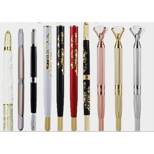 2 Pcs Crystal Tebori Eyebrow MakeupTattoo Pen Machine Microblade Pen for Lip and Eyebrow Tattoo Equipment By Free Shipping