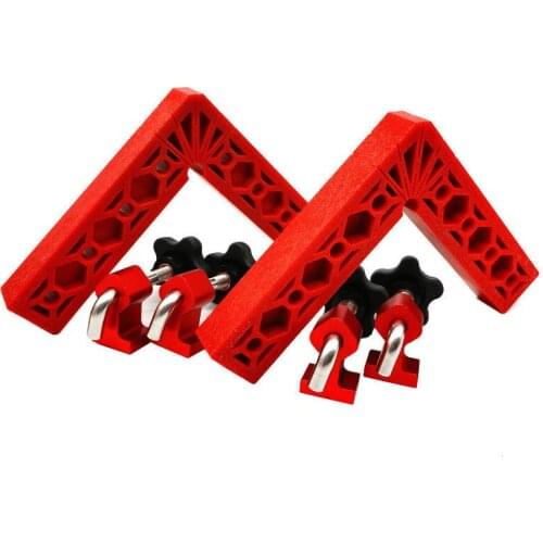 2pc 5inch Woodworking 90 Degrees L-Shaped Auxiliary Fixture Right Angle Clamps Splicing Board Positioning Corner Ruler