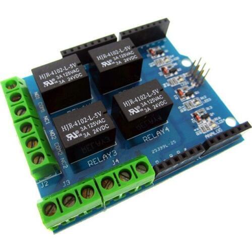 5pcs/lot 4 channel 5v relay shield module, Four channel relay control board relay expansion board UNO R3 mega 2560