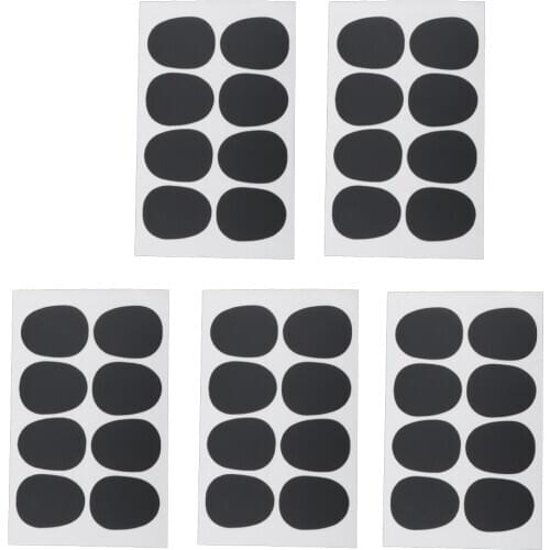 40 Pieces Alto/Tenor Saxophone Mouthpiece Patches Pad Rubber Cushions, Black
