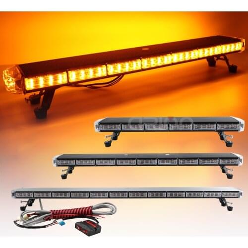 54-118 LED 47" 55" 63" Led Strobe Flash Warning Light Bar Police Car Trucks Fireman Emergency Lightbar Amber Yellow Red Blue