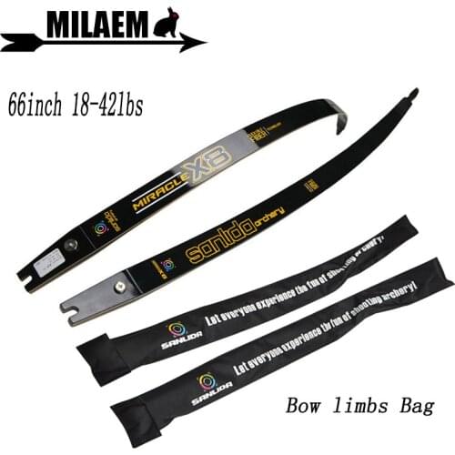 66inch 18-42lbs ArcheryX8 Recurve Bow Limbs ILF Bow Limb Composite Material Ameriacn Hunting Bow Shooting Hunting Accessories