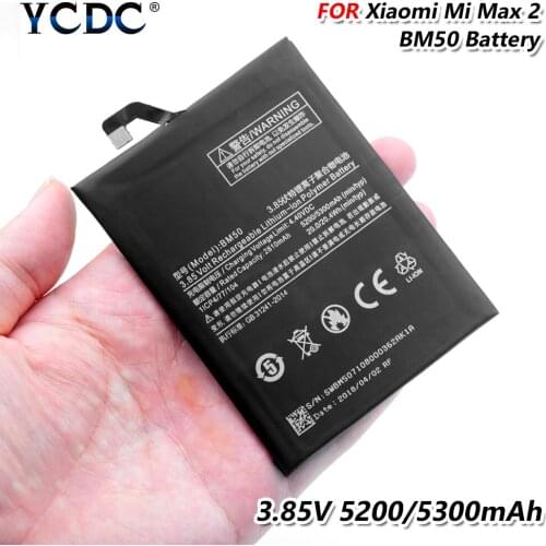 3.85V BM50 5200/5300mAh phone Battery For Xiaomi Mi Max 2 Max2 Replacement Battery Batterie Accumulator Smart Phone Bateria