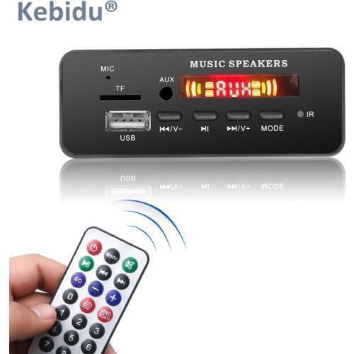 Color Screen Wireless Bluetooth 5.0 MP3 WMA Decoder Board Module Support DC 5V 12V USB SD/TF AUX FM Call Recording Audio