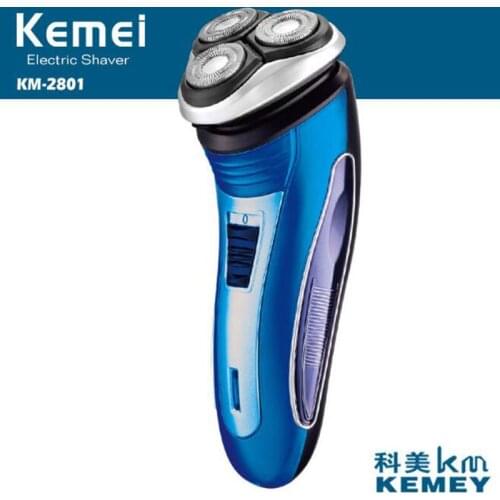 Kemei KM-2801 Mens Electric Shaver Rechargeable Float Triple Blades Razor Professional Hair Removal High Quality Electric Razor