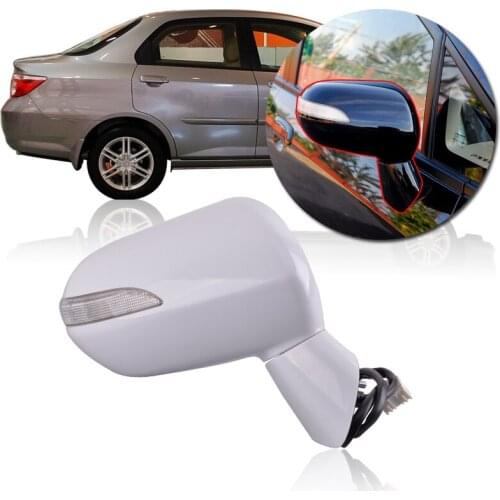 CAPQX 5Pin Side Rearview mirror Assy With Electric LED turn signal 76200-SAG-H02 For FIT CITY GD1 GD3 GD8 2003 2004 2005 2006-08