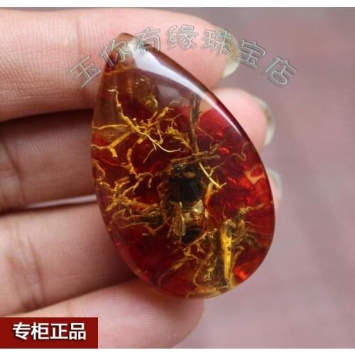 Pure natural insect pendant drop shaped necklace fashion ornaments all-match bee Limited