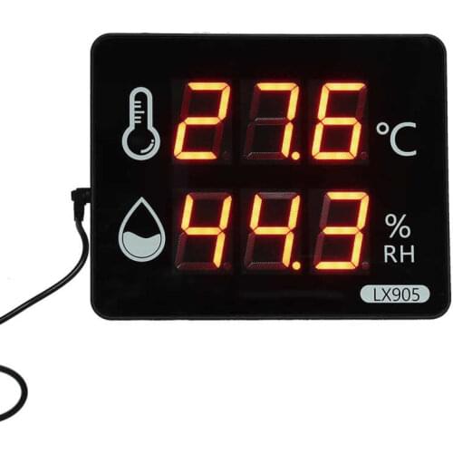 Temperature and Humidity Meter Humidity Temperature Gauge with Large Screen Display Sensor Transmitter LX905 for Industrial