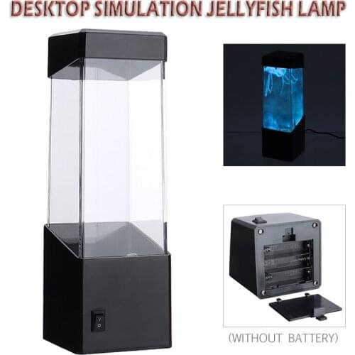 For Office Home Bedroom Decor 1pc High Quality Electric LED Jellyfish Night Light Mini USB Colorful Mood Table Lamp Mayitr