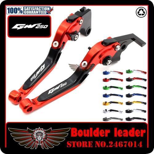 For SUZUKI GW 250 INAZUMA GW250 2011 2012 2013 WITH LOGO SHIPPING Motorcycle Adjustable Folding Extendable Brake Clutch Lever