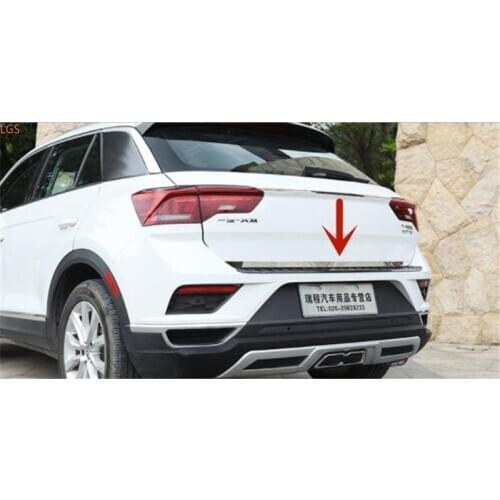 For Volkswagen T-ROC 2018-2020 High-quality stainless steel rear trunk door decorative strip tailgate styling strip Car styling