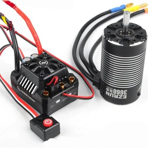 Hobbywing EZRUN MAX10 SCT 120A Brushless ESC + 3660 G2 3200KV/ 4000KV/4600KV Sensorless Motor Set for 1/10 RC Car