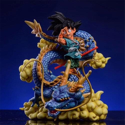 Action Goodbye Goku Anime Dragon Ball Gk Pvc Figure Toys For Children Collectible Gift Goku Ride A Dragon Scence Display Models