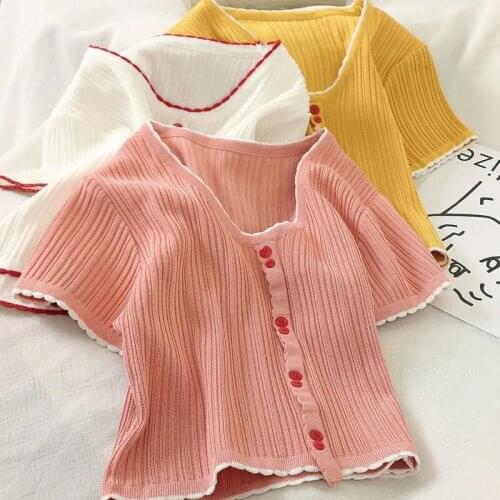 Elvvqp Women's Knitted T-shirts