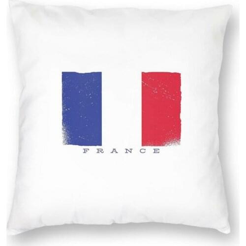 French Flag Tri Colore France Gift Square Pillow Case Cushions for Sofa Custom Pillowcover Home Decor