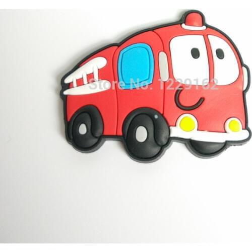 Hot sale!!! Cartoon Car fridge magnets whiteboard sticker Vehicle Silicon Gel Refrigerator Magnets Educational Kids gift