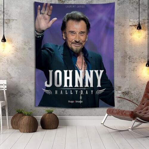 Hot Sale Custom High Quality Johnny Hallyday Wall Hanging HD Landscape 3D Printing Digital Printing Home Decoration Tapestry