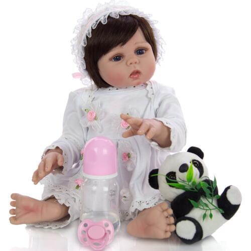NPK Lovely Baby Reborn Girl Doll Full Silicone Body Lifelike Bonecas Newborn Princess bebes reborn Bathe Toy Birthday Present