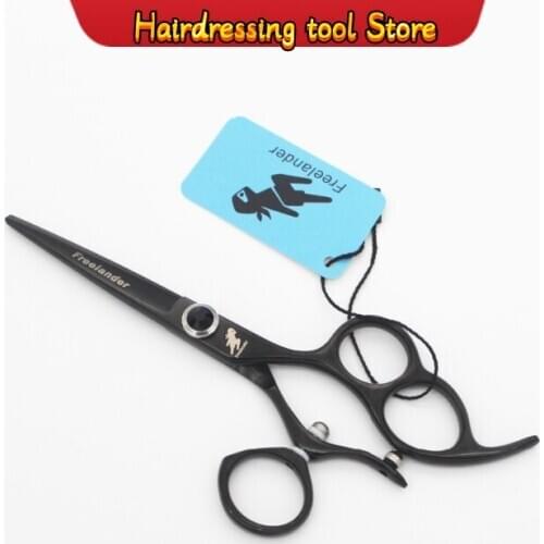 "Flying Shears Flat Shears High-end Hairdressing Scissors 6.0 Inch High-grade Black Stainless Steel Type Model Number Teeth Size