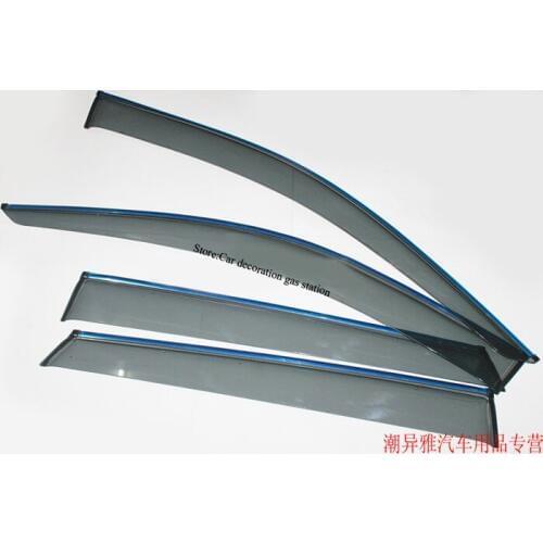 Hot 2013 High Quality! For HYUNDAI Santa Fe IX45 2013 Window Visor Vent Shades Sun Rain Guard