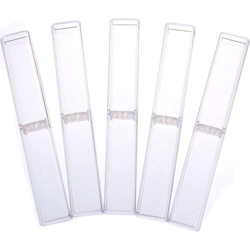 New 1pc Pen Boxes Plastic Transparent Case Pen Holder Gift Crystal Pen Packaging Boxes Stationery School Office Gifts