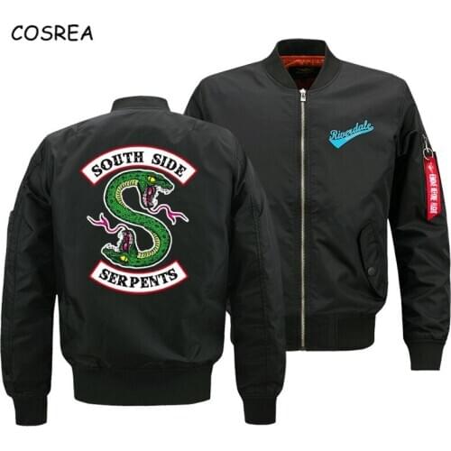 New Arrival Riverdale Southside Serpents Thick Riverdale Coats Zipper Hip-Hop Flying Boy Girls Bomber Jackets Cosplay Costume