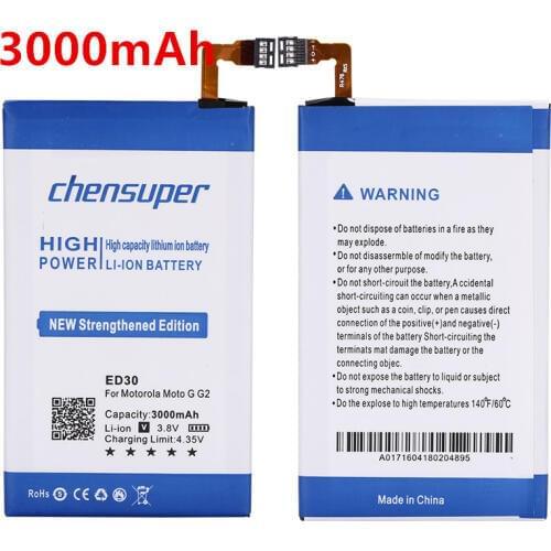 NEW High quality 3000mAh Battery for moto G G2 Phone Battery XT1028 XT1032 XT1034 ED30 battery+Free tools