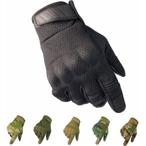 Breathable Motorcycle Gloves Tactical Gloves Military Hunting Climbing Combat Airsoft Full Finger Touch Screen Men Gloves