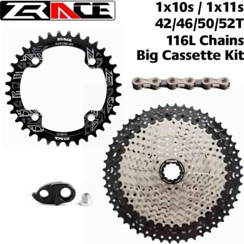 Zrace plates 32 T/34 T/36 T/38 T+Casete 42 T/46 T/50 T/52 T+Sumc chains 1x10 speed/1x11 speed great cassette kit