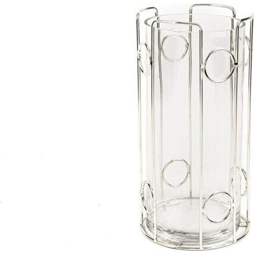 Mikasa Moor Silver Glass Candle holder 31 cm