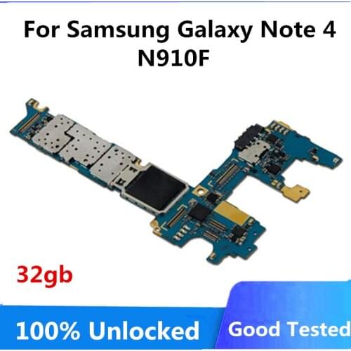 32gb for Samsung galaxy note 4 N910F motherboard,Europe version & Original unlocked for note 4 N910F mainboard