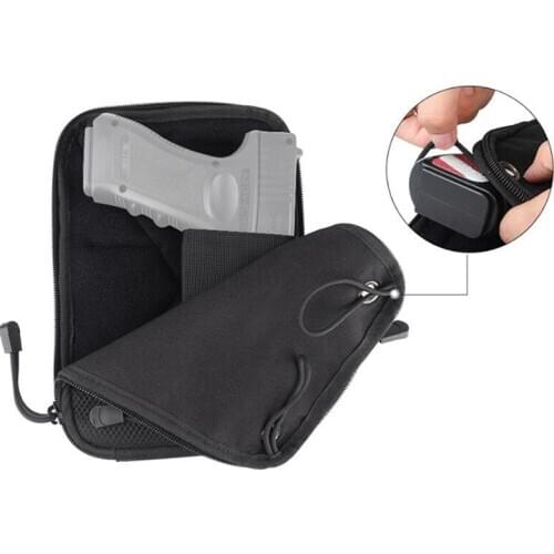 Tactical Concealed Pistol Gun Bag Case Military Handgun Carry Holster Hunting Fanny Pack Waist Pocket Gun Protection Case