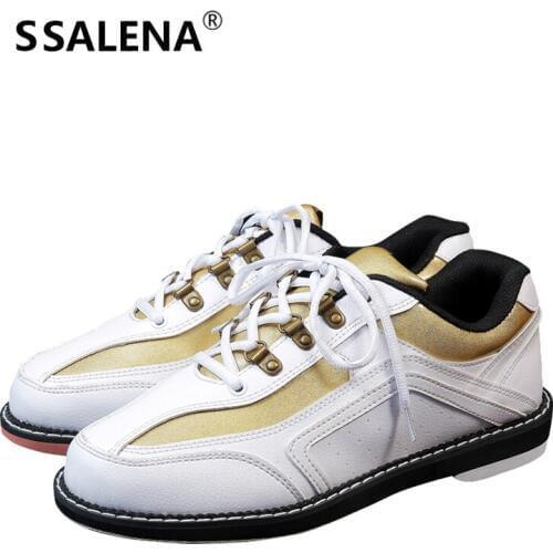 Unisex Bowling Shoes With Skidproof Sole Professional Sport Shoes For Men Women Breathable Lace Up Training Sneakers #B1318