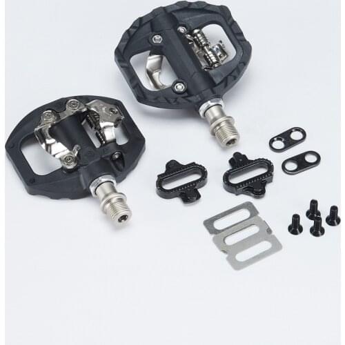 SPD Bicycle Pedals MTB Bike Aluminum Sealed Bearing Self-locking & Flat Pedal for SHIMAN/LOOKE Universal Cycling Accessories