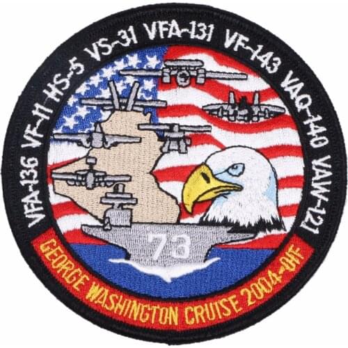 US NAVY Patch - CVN-73 USS George Washington 2004 Cruise OIF VFA-136 VF-11 HS-5