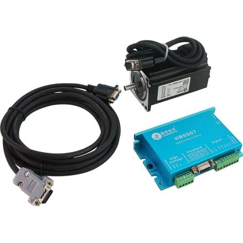 Leadshine Closed Loop servo Drive HBS507 and 3-phase servo motor 573HBM20-EC-1000 with 1000 line encoder HBS57 new version