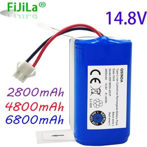 100%Original 14.8V 6800mAh robot Vacuum Cleaner Battery Pack replacement for chuwi ilife A4 A4s A6 A9,V7,V7s Pro Robotic Sweeper