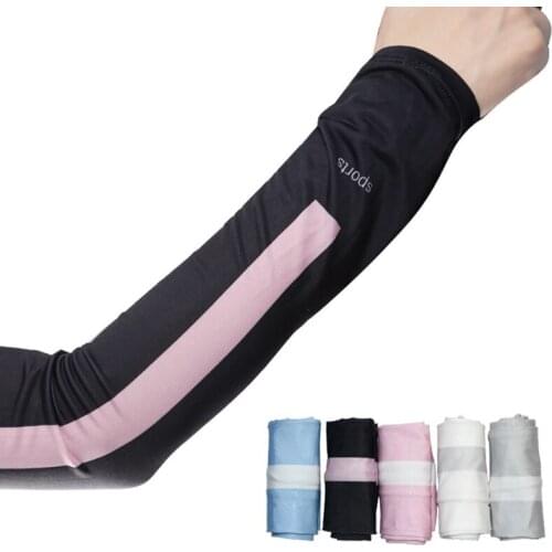 Women Long Fingerless Gloves Summer Sun UV Protection Hand Protector Cover Ice Silk Sunscreen Outdoor Arm Half Finger Sleeves