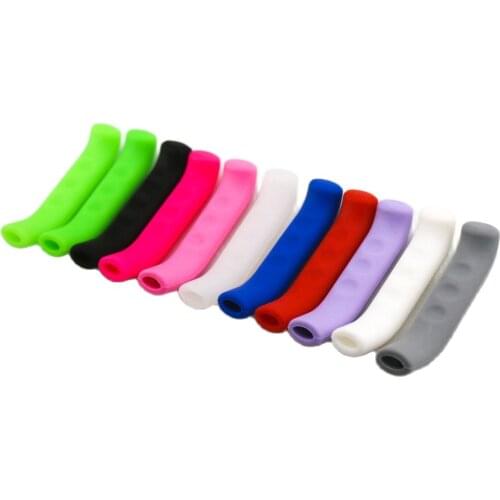 1 Pair MTB Handle Bar Grip Wrap Bicycle Brake Lever Durable Non-slip Silicone Cover Protector Removable Handlebar Grip Cover