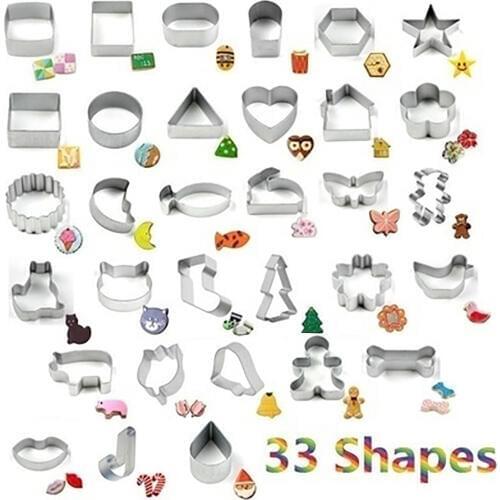 1Pcs Aluminum Alloy Cookies Cutter Molds Cake Mould Biscuit Plunger Forms For Cookies Cake Decorating DIY Baking Tools