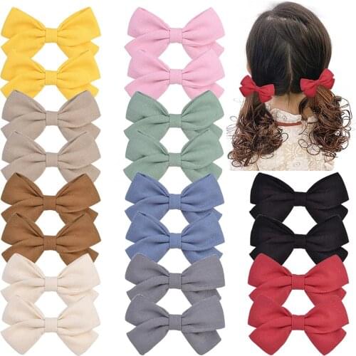 1Pieces Grosgrain Ribbon Hair Bows With Safety Clips For Cute Girls Colorful Hair Clips Hairpins Barrettes Kids Hair Accessories