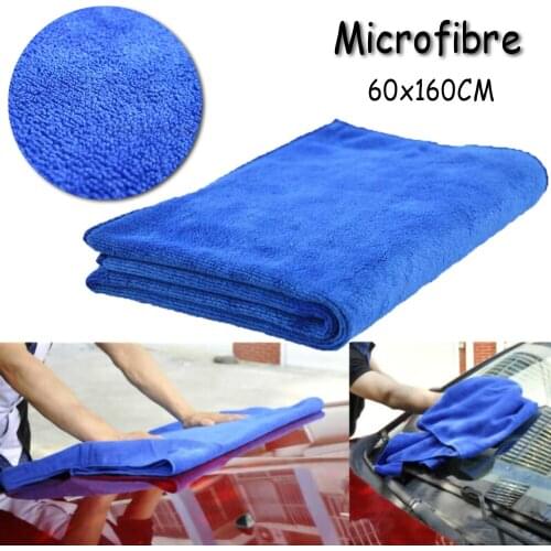 1pc Car Large Microfibre Detailing Cleaning Soft Cloths Auto Wash Towel Rag Blue Lightweight Clean Accessories